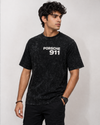 Men’s Black Graphic T-Shirt – Acid Wash Style