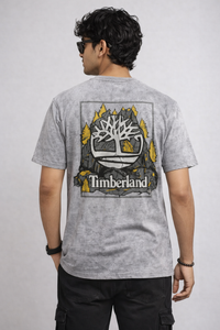 Men’s Grey Acid Wash Graphic T-Shirt